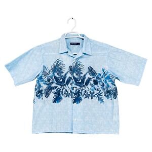 Cremieux Classics Floral Print Button Up Short Sleeve‎ Shirt Mens Size S
